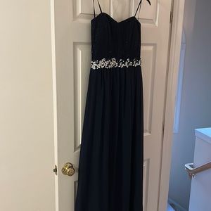 Navy blue prom dress